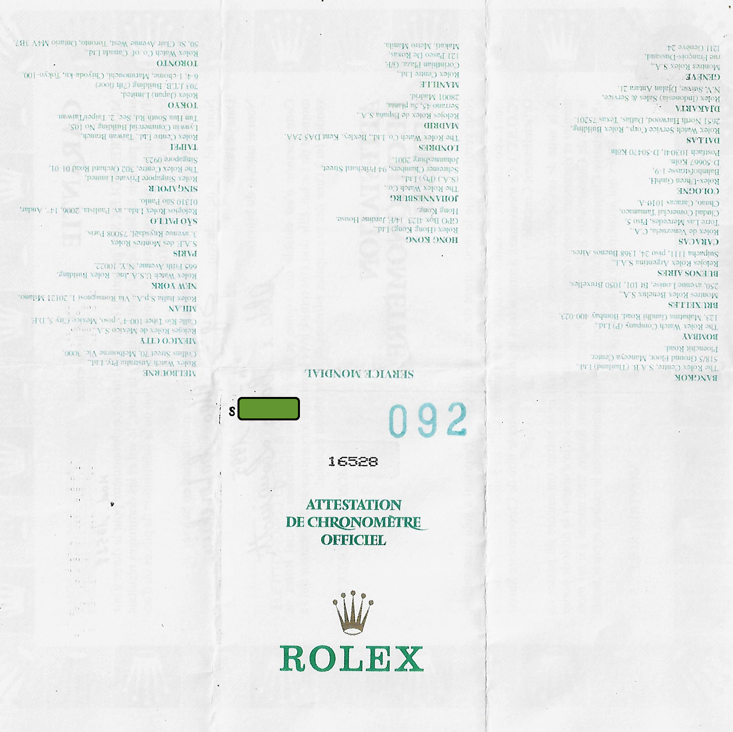 Rolex Daytona 16528 Série S paved dial emerald index Rolex-daytona-16528-pavé-22