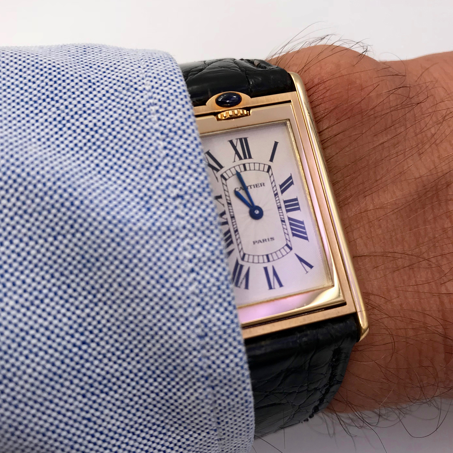 cartier tank basculante or jaune