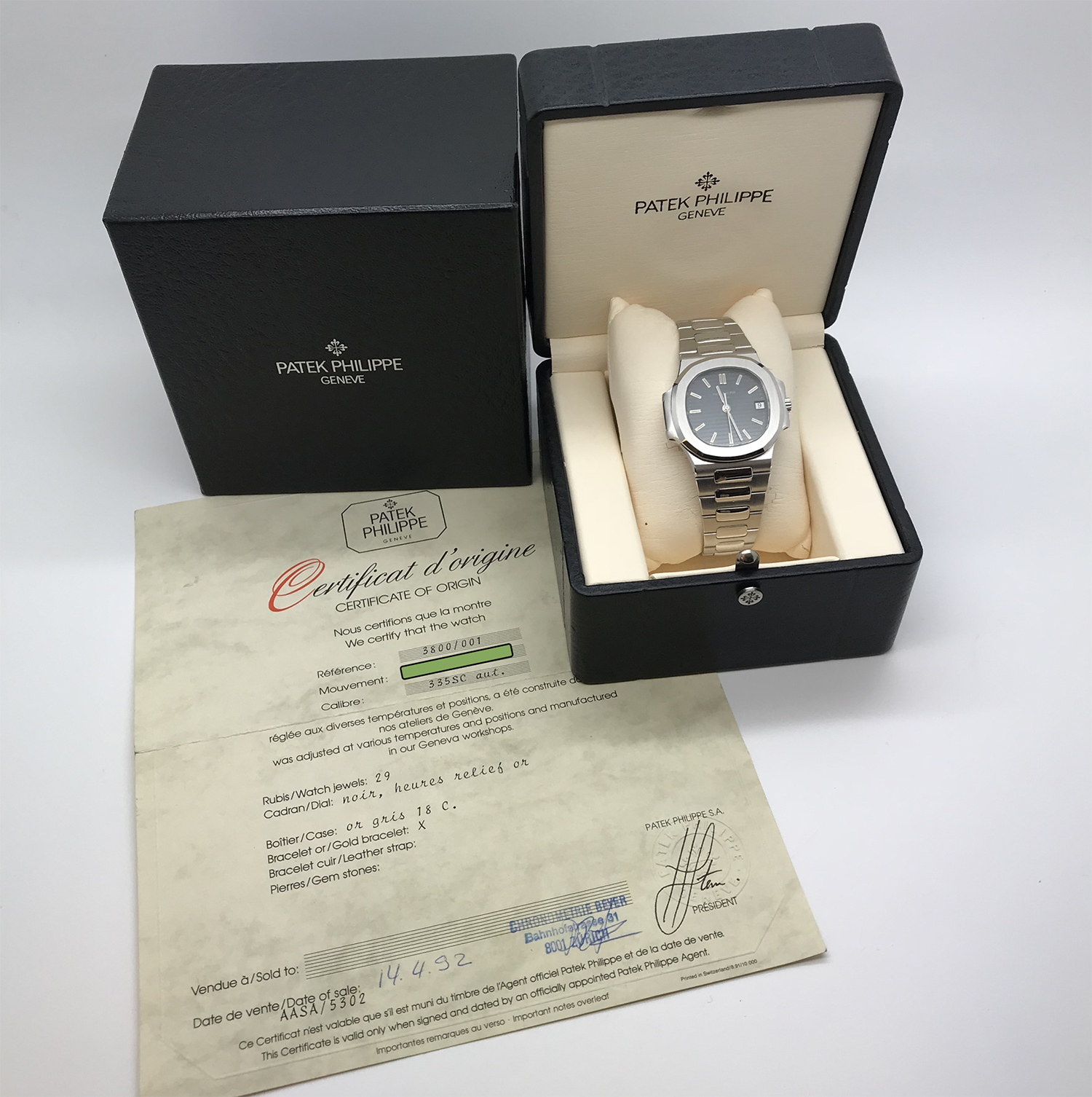 Patek Philippe Nautilus 3800 18K White Gold 1991 patek-philippe-3800-whitegold-12