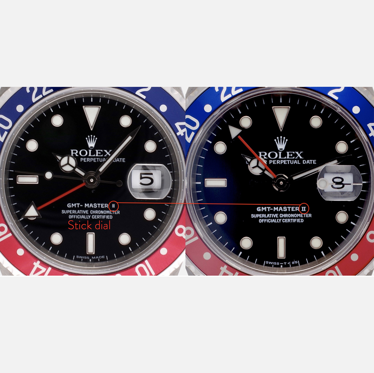Rolex GMT-Master II 16710BLRO Stick dial 2006 D series rolex-gmtmasterII-16710BLRO-sérieD-8