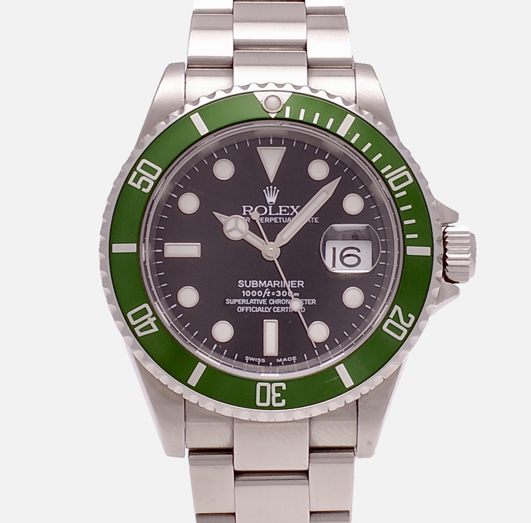 Rolex : Submariner - 16610LV Fat Four Mark 1 Bezel F series