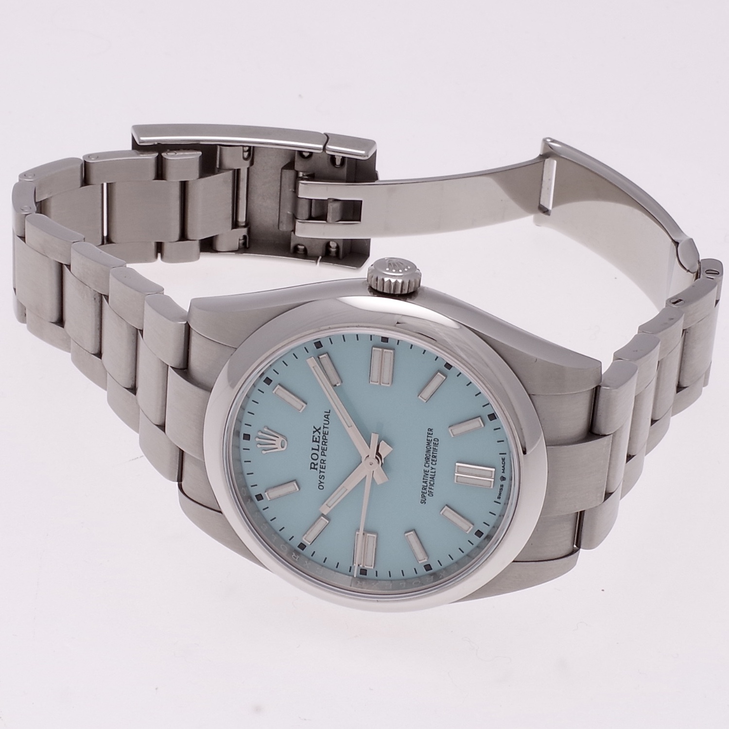 Rolex Oyster Perpetual 124300 Tiffany blue dial 41mm rolex-oyster-124300-Tiffany-2