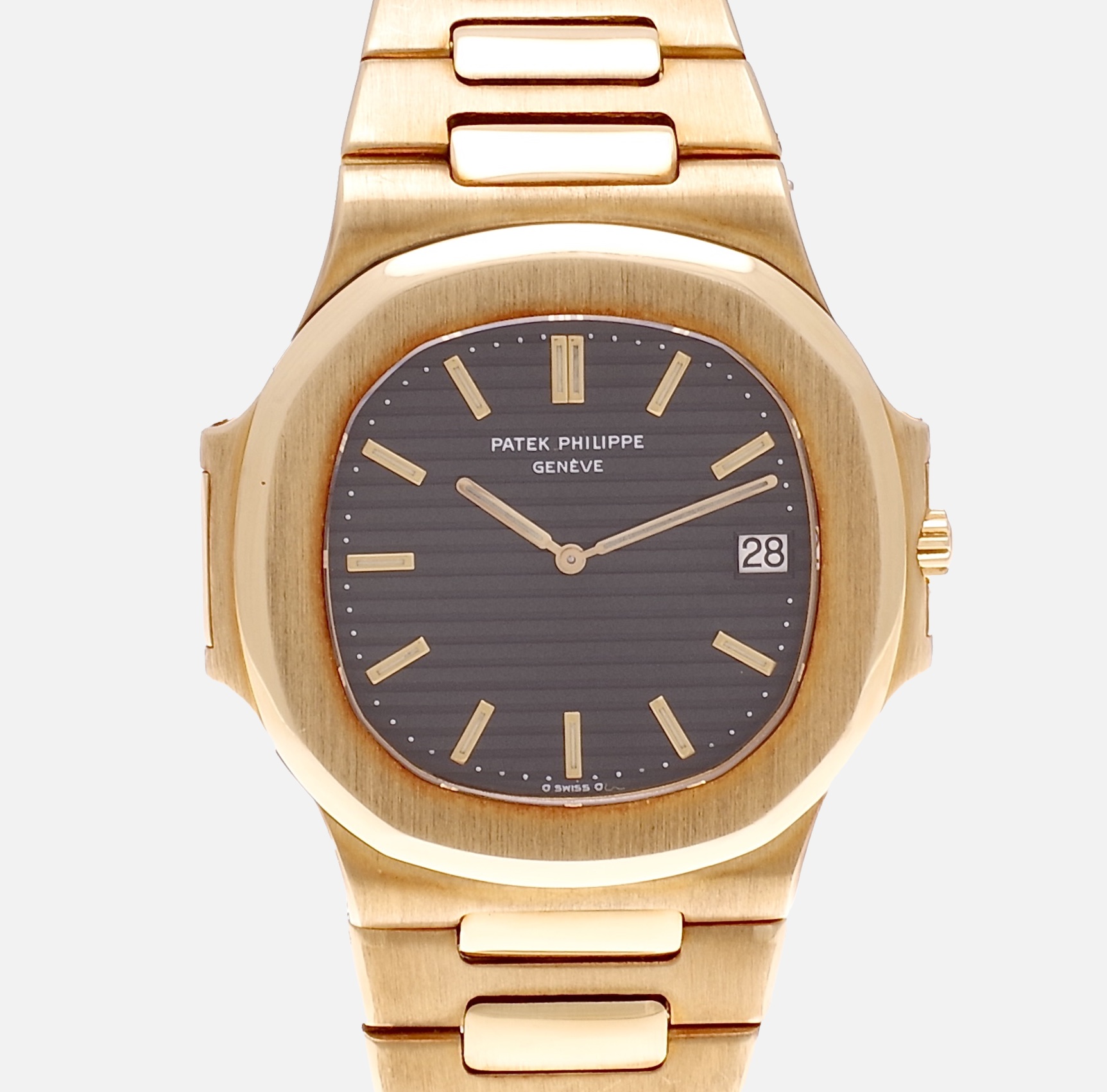 Patek Philippe Nautilus 3700/1 gold 18k Fat link Full set Jumbo 1977
