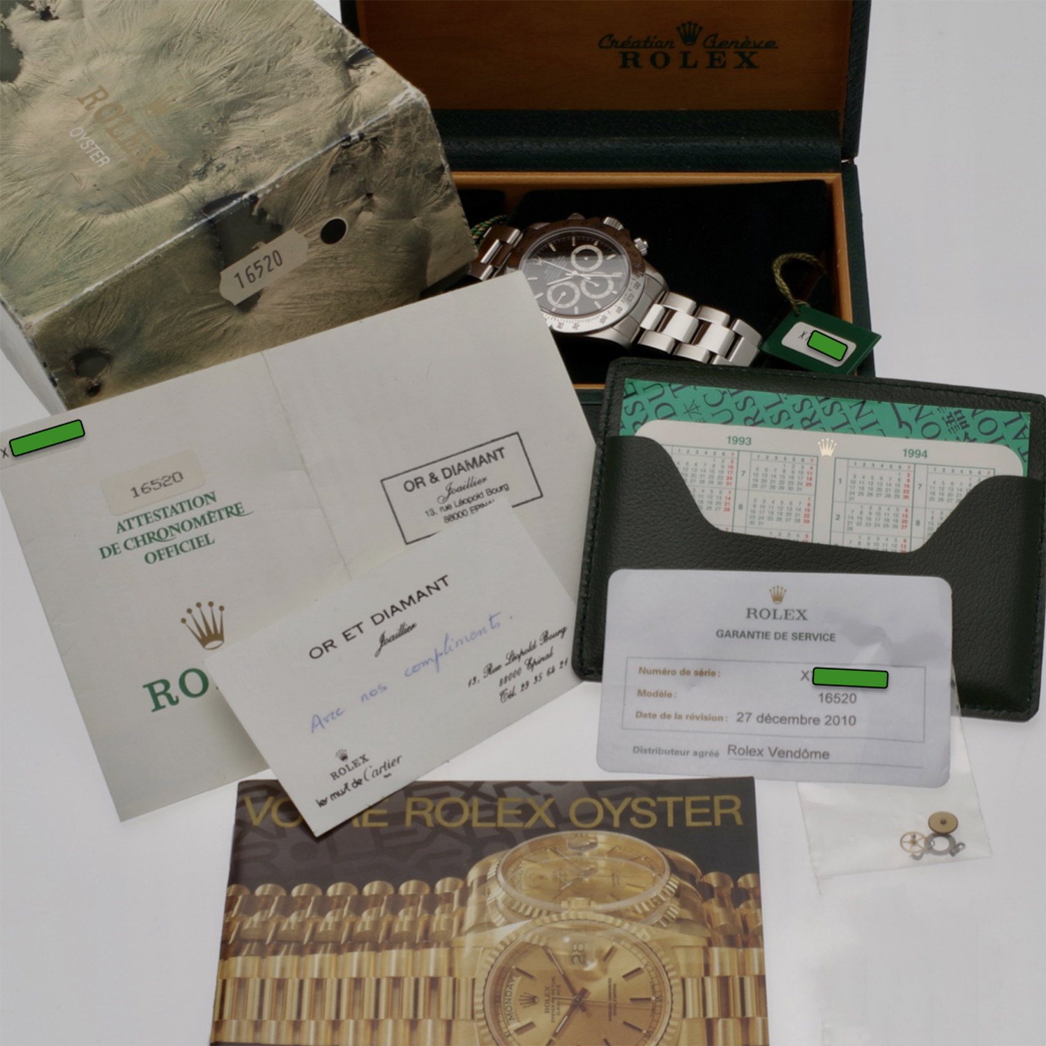Rolex Daytona 16520 X series Inverted 6 One owner 1993 rolex-daytona-16520-serieX91-8