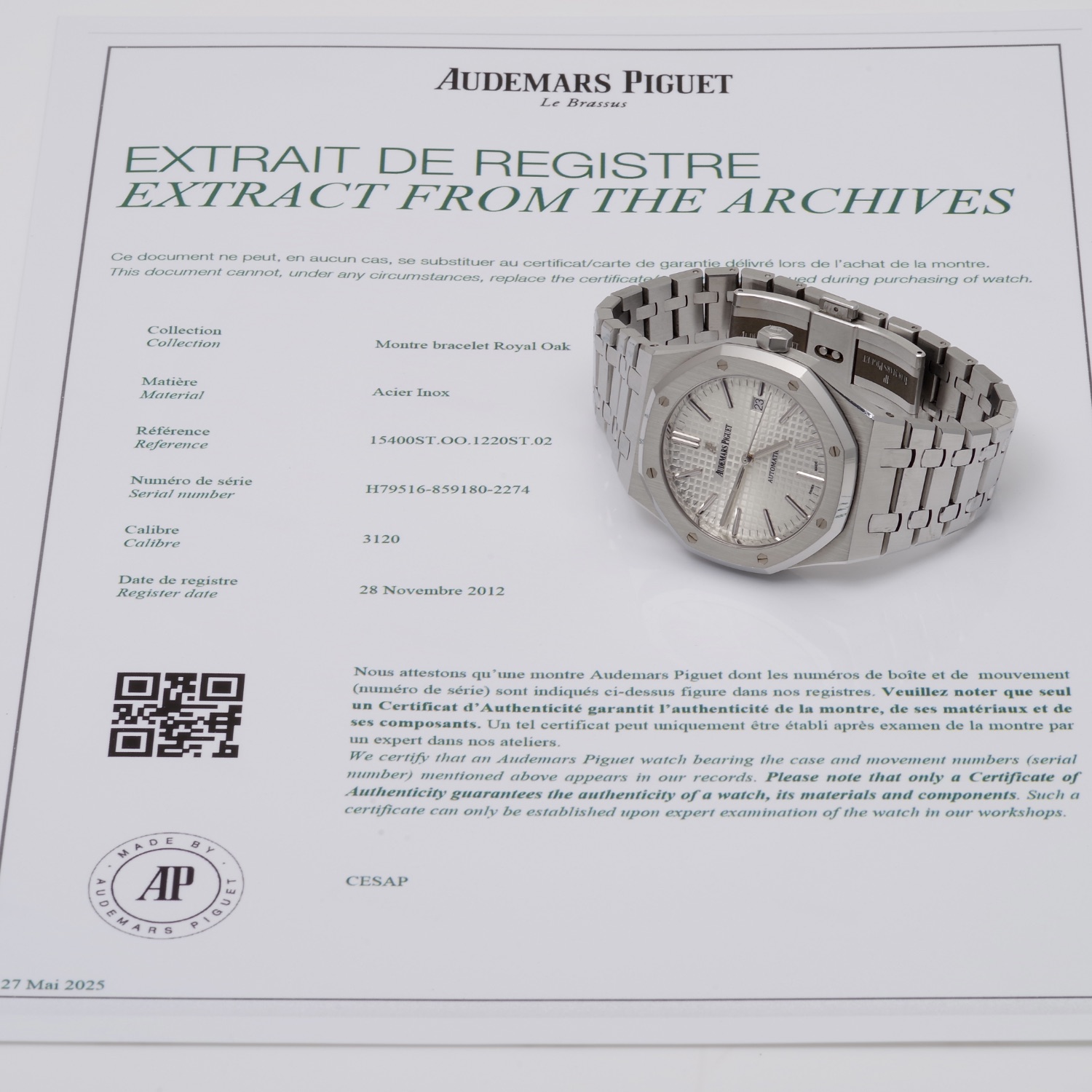 Audemars Piguet Royal Oak 15400ST.OO.1220ST.02 audemars-piguet-royal-oak-15400-8